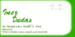 inez dudas business card